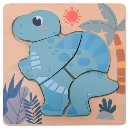 Joueco Drewniane puzzle DINO