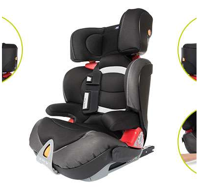 Chicco Oasys 2-3 Fix Plus Evo Fotelik Samochodowy 15-36kg Jet Black