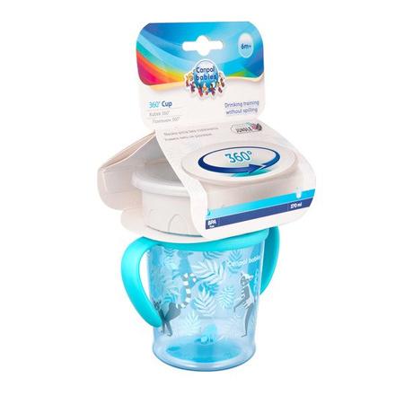 Canpol Babies Kubek 360, 270ml Jungle Turkus