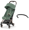Cybex Coya Wózek Spacerowy Rama Rosegold Leaf Green + Pałąk do Wózka
