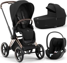 Cybex Priam 4.0 Wózek Głęboko-Spacerowy + Cloud T i-Size Fotelik Samochodowy 0-13kg Plus Sepia Black