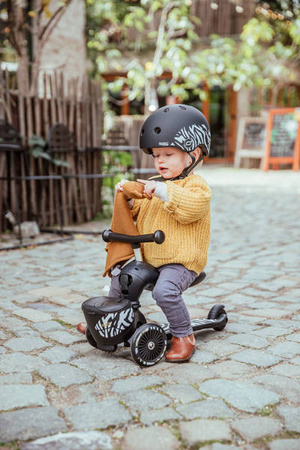 [OUTLET] Scootandride Highwaykick 1 Lifestyle 2w1 Jeżdzik i Hulajnoga Trójkołowa z Zamykanym Schowkiem 1-5 lat Zebra
