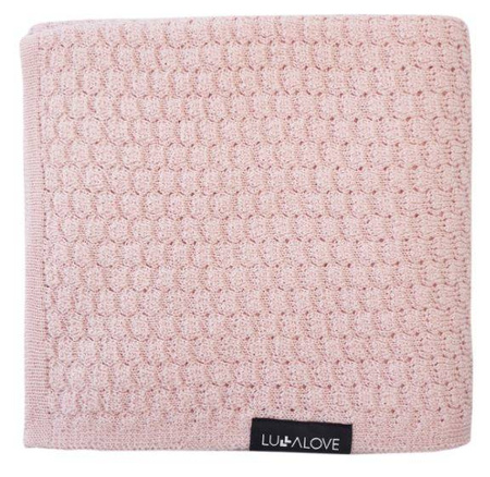 Lullalove Kocyk/Otulacz Merino PREMIUM Pudrowy Róż