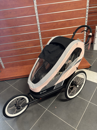 [OUTLET] Cybex Zeno Wielofunkcyjna Przyczepka Do Biegania Do Roweru Cybex Sports Silver Pink