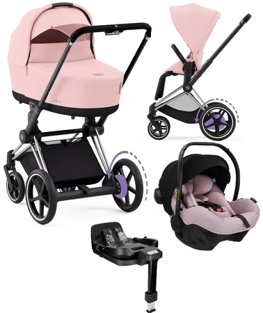Cybex e-Priam 4.0 Wózek Głęboko-Spacerowy + Avionaut Pixel Pro 2.0 C Fotelik Samochodowy + Baza