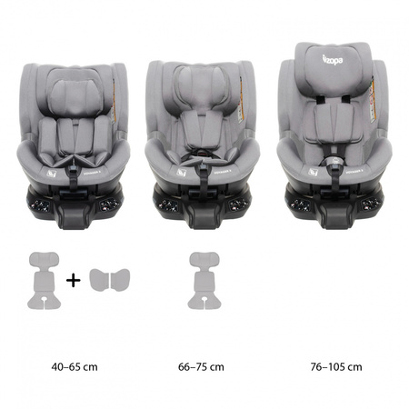 Zopa VOYAGER 2 Obrotowy Fotelik Samochodowy Silver Grey