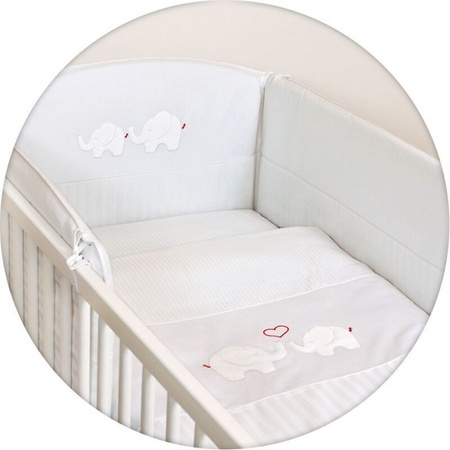 CEBA POŚCIEL CEBA 3EL. HAFT SŁONIKI BIAŁE