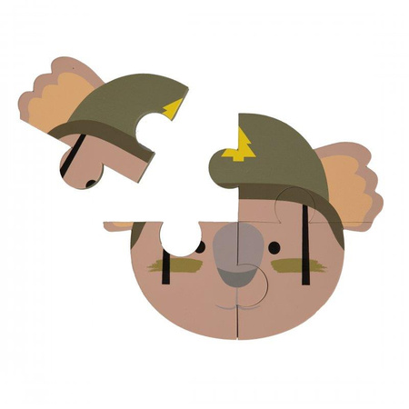 Bo Jungle Puzzle Animal małpka miś koala 3 szt