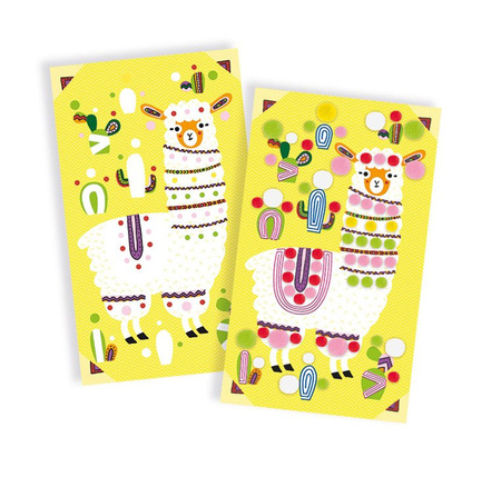 Janod Zestaw artystyczny Pompony Lamy 4+