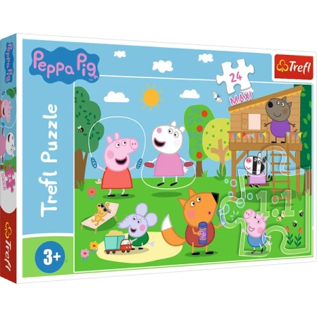 Trefl Puzzle 24 Maxi Świnka Peppa Zabawy Na Polanie