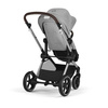 Cybex Eos Lux Wózek Głęboko-Spacerowy Rama Srebrna Lava Grey 