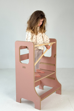 Baby Wood Slim M Double Kitchen Helper Różowy