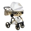 Tako Handcraft Glitter Wózek Głęboko-Spacerowy 02 White/Gold