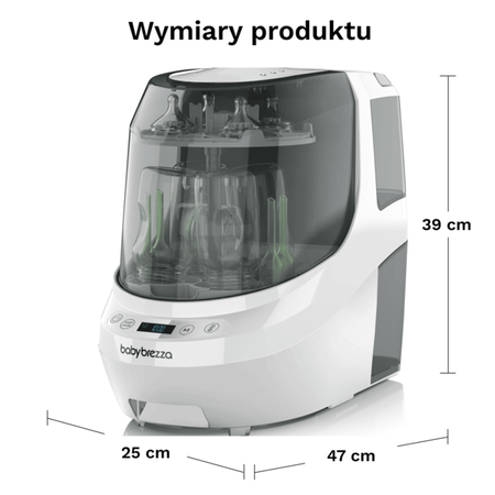 Baby Brezza Bottle Washer Pro Urządzenie Myje, Suszy i Sterylizuje All White