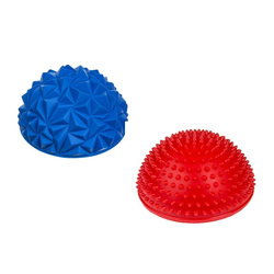 Tullo Półkula Sensoryczna Do Masażu - 2szt Czerwona i Niebieska