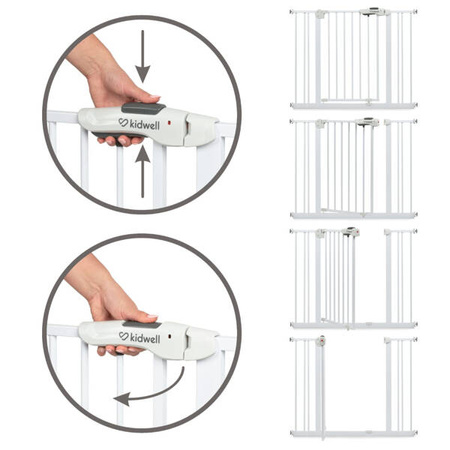 Kidwell Guarda Bramka Zabezpieczajaca 74-104 cm Biała