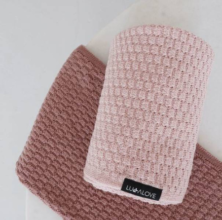 Lullalove Kocyk/Otulacz Merino PREMIUM Pudrowy Róż