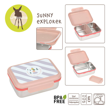 Lassig Lunchbox ze stali nierdzewnej Sunny Explorer rose/pink