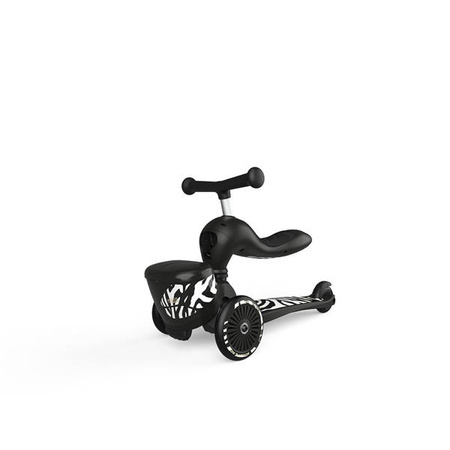 [OUTLET] Scootandride Highwaykick 1 Lifestyle 2w1 Jeżdzik i Hulajnoga Trójkołowa z Zamykanym Schowkiem 1-5 lat Zebra