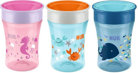 Nuk Kubek Magiczny 230ml Pow.8m-cy Ustnik Niekapek 360 Stopni