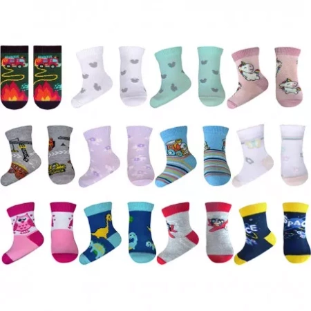 Milusie Skarpetki Dziecięce Wzorzyste 0-3 Miesięcy