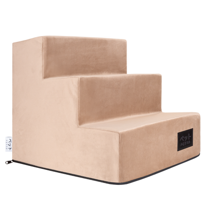 Petto Takai 3 Velvet Schodki Dla Psa Stopnie Beżowe