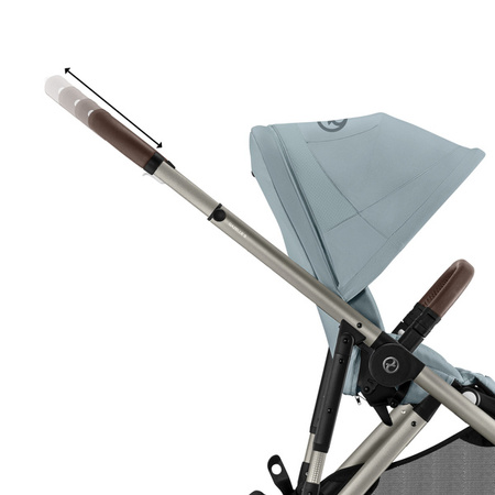 Cybex Gazelle S Wózek Spacerowy Bliźniaczy Rama Taupe Sky Blue