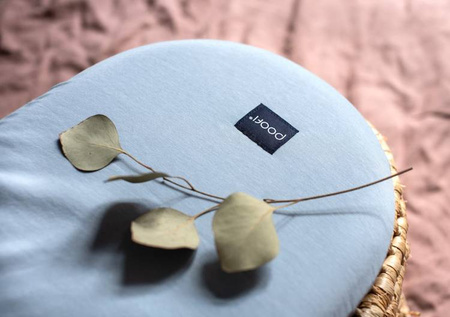 Poofi Prześcieradło do Wózka Organic  Dusty Blue PF 648