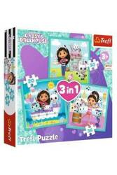 Trefl Puzzle 3w1 Aktywności Gabby
