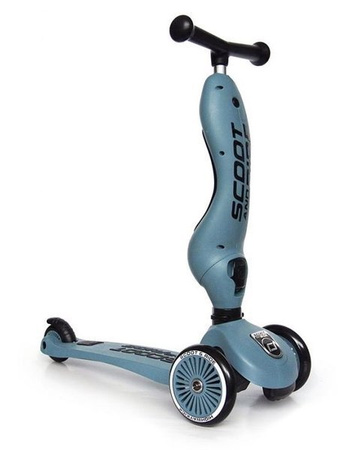 Scootandride Highwaykick 1 2w1 Jeździk i Hulajnoga 1-5 Lat + Plecak Steel