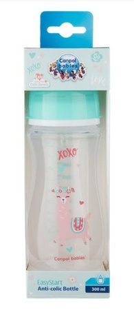Canpol Babies EasyStart Exotic Animals Butelka Szerokootworowa Antykolkowa 300ml 35/222_gre Zielony