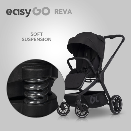 Easy Go Reva Wózek Głęboko-Spacerowy Ebony Black