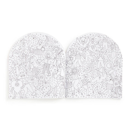 Mudpuppy Zestaw kreatywny z malowanką, wielokolorową kredką i naklejkami Tęczowy świat 6+