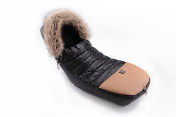 Cottonmoose Śpiwór Zimowy Alaskan Moose Czarny Z Naturalną Eko-skórą