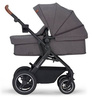 Kinderkraft B-Tour Wózek Głęboko-Spacerowy + Fotelik 0-13 kg Zestaw 3w1 Dark Grey