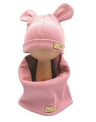 Baby in World Komin Niemowlęcy Prążek BRUDNY RÓŻ 6-9mc