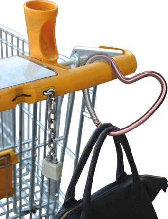 Dooky Hak/zaczep do wózka serce Matt Pink