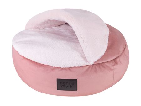 Petto Norka Minku Velvet Legowisko Dla Psa Różowe L