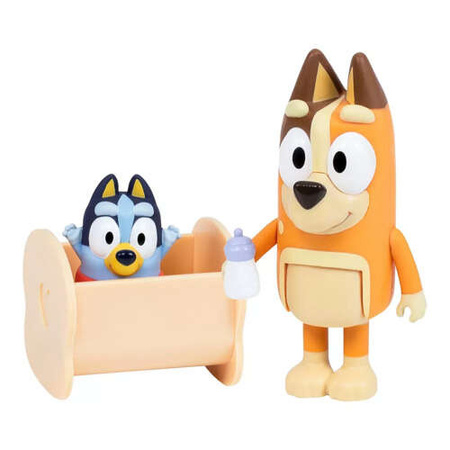 Tm Toys Bluey Figurka Baby Bluey I Chilli Figurki Kołyska Akcesoria