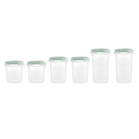 Miniland Pojemniki Na Żywność Hermetycznie Zamykane Dolce 6 szt - Miętowe