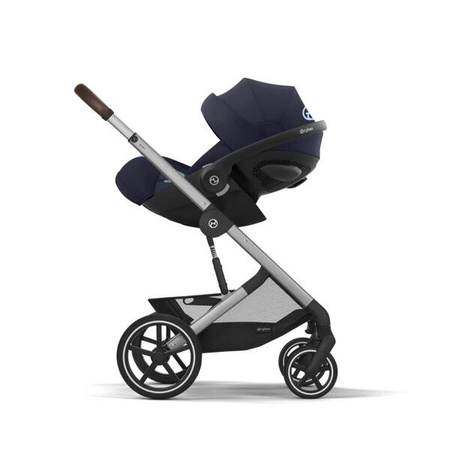 Cybex Balios S Lux 2.0 Wózek Głęboko-Spacerowy Ocean Blue+ Cloud G I-Size Fotelik Samochodowy 0-13kg + Baza G + Osłony Przeciwdeszczowe + Adaptery