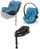 Cybex Sirona G I-Size Fotelik 0-20kg Plus Beach Blue + Cybex Cloud G I-Size Fotelik 0-13kg Plus Beach Blue + Cybex Baza G Black