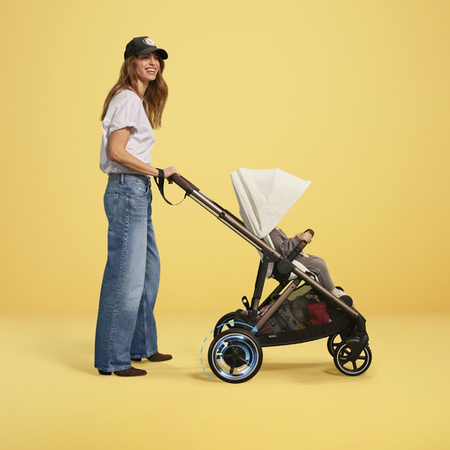 Cybex E-Gazelle S Wspomagany Wózek Spacerowy Rama Taupe Stormy Blue
