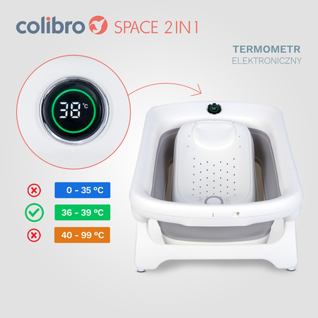 Colibro Space Wanienka Dla Dziecka Składana 2w1 z leżaczkiem kąpielowym