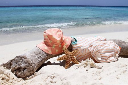 Lassig Kostium do pływania dwuczęściowy z wkładką chłonną Sailor peach UV 50+