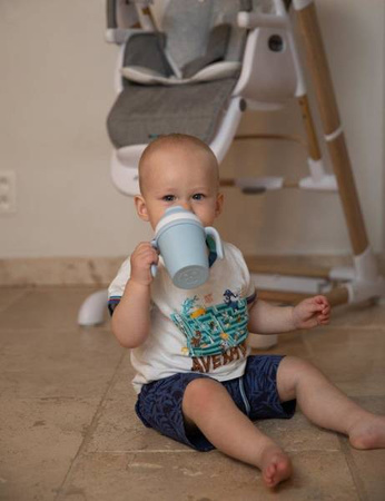 Bo Jungle Kubek do Picia ze Słomką BioPlastik CPLA Blue 