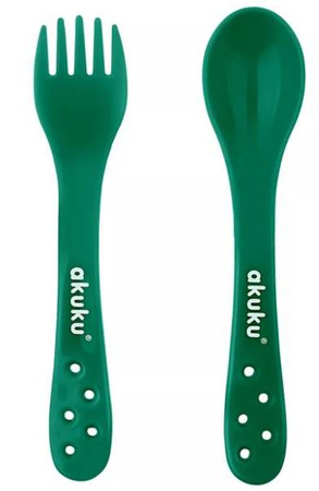 Akuku Zestaw Sztućce w Etui Zielone