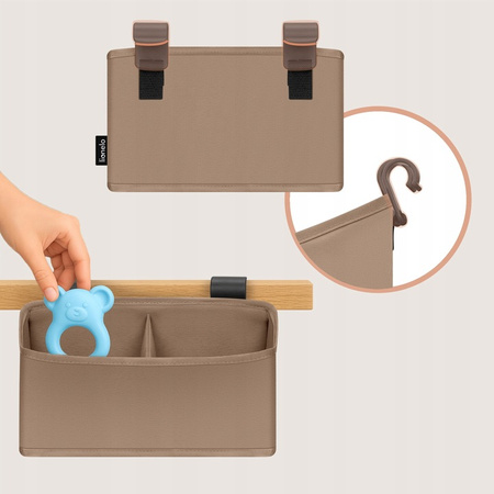 Lionelo Sidepocket Small Organizer na łóżeczko wiszący przybornik Beige