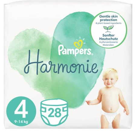 Pampers Pure Harmonie  Pieluchy r.4 28szt. rozmiar 9 -14 kg  28szt
