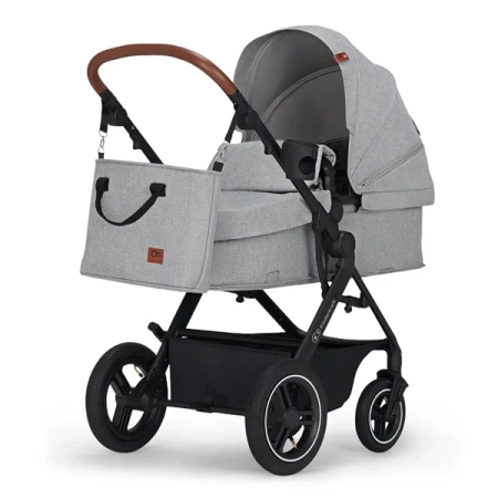 Kinderkraft B-Tour Mink Pro Wózek Głęboko-Spacerowy + Fotelik 0-13 kg Zestaw 3w1 Light Grey